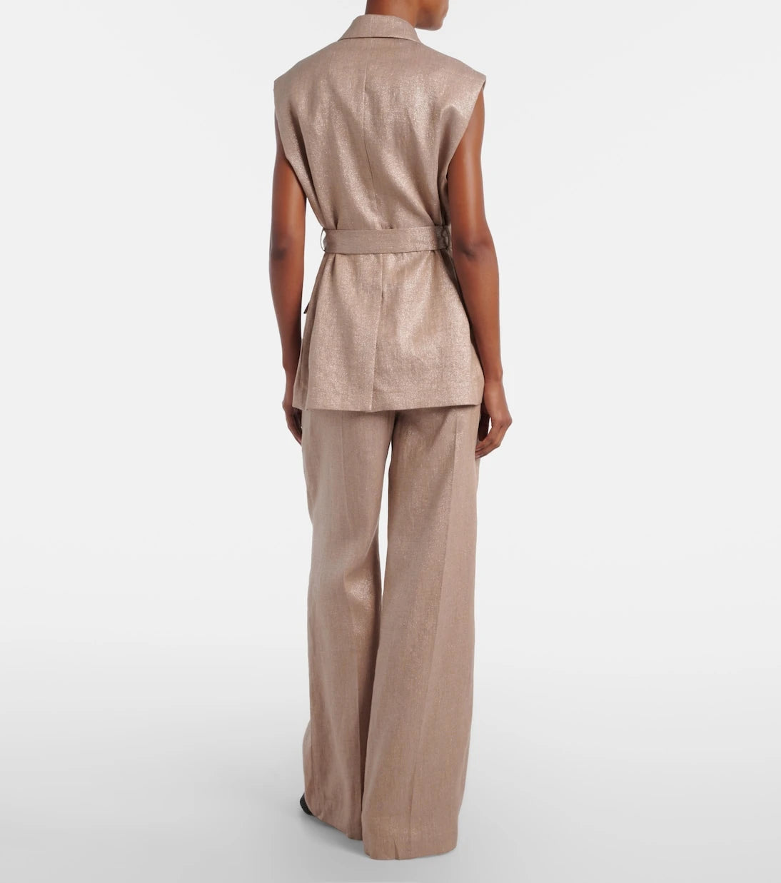 Brunello Cucinelli - Linen-blend wide-leg pants