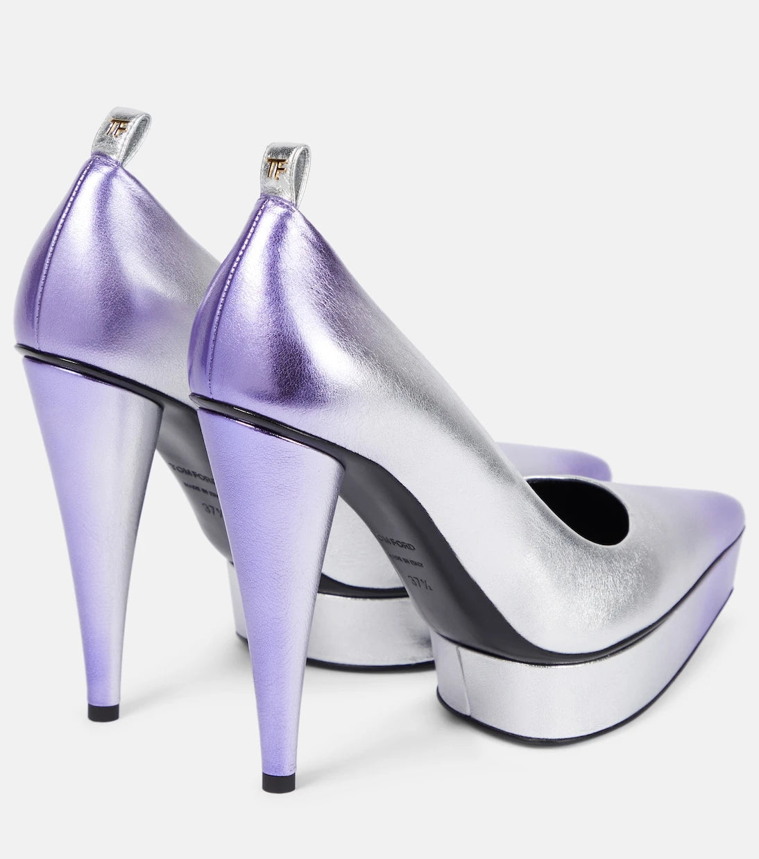 Tom Ford - Metallic leather platform pumps