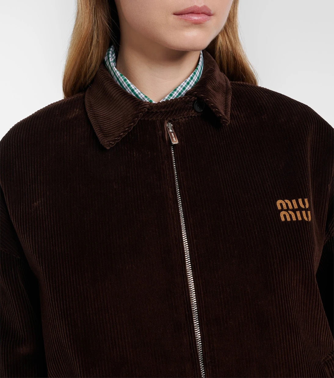 Miu Miu - Oversized cotton corduroy blouson jacket