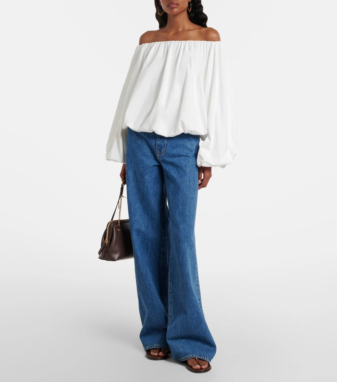 Dorothee Schumacher - Soft Volume cotton poplin off-shoulder top