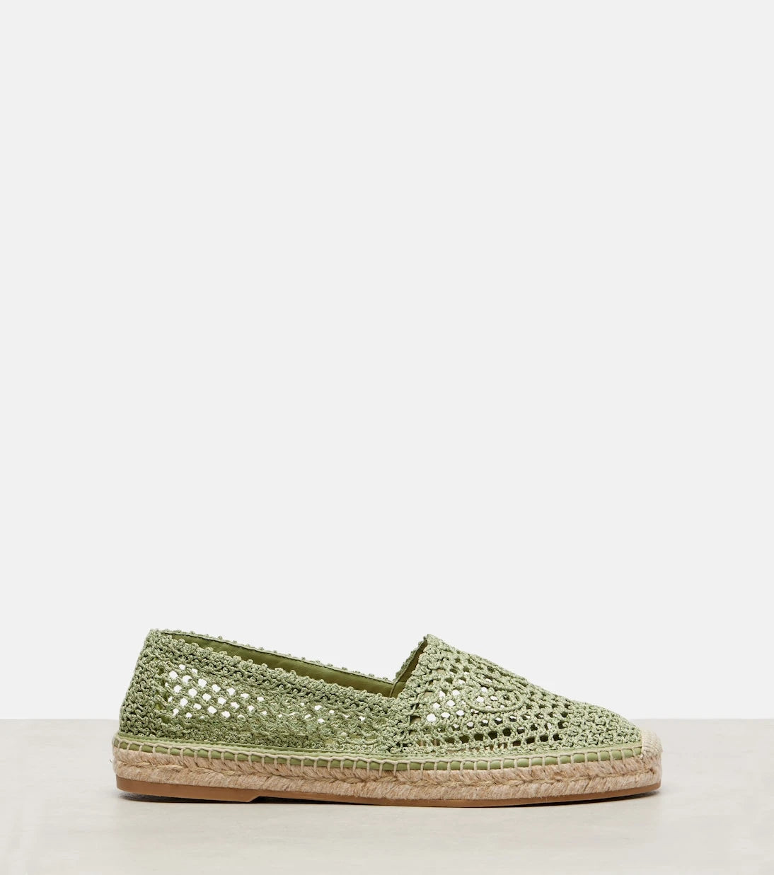 Chloé - Isla leather-trimmed crochet espadrilles