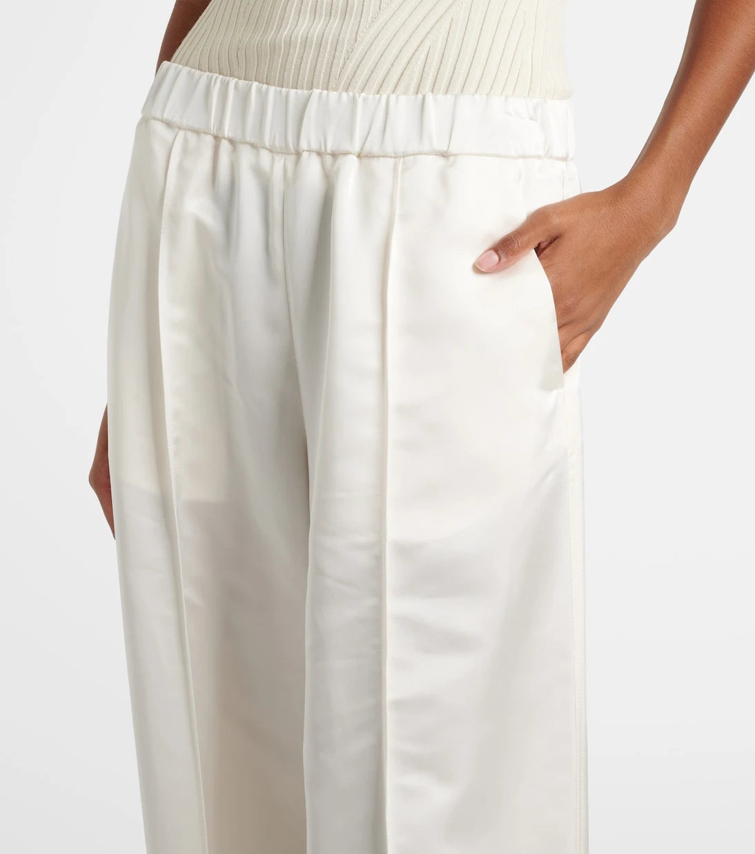 Jil Sander - High-rise satin wide-leg pants