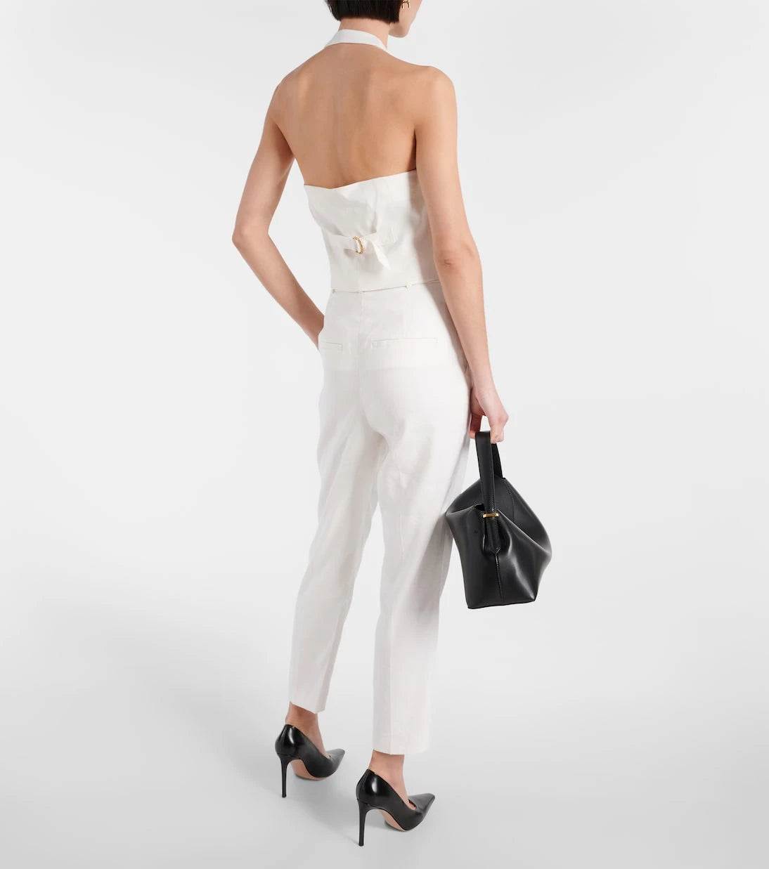 Veronica Beard - Arabella halterneck linen-blend vest