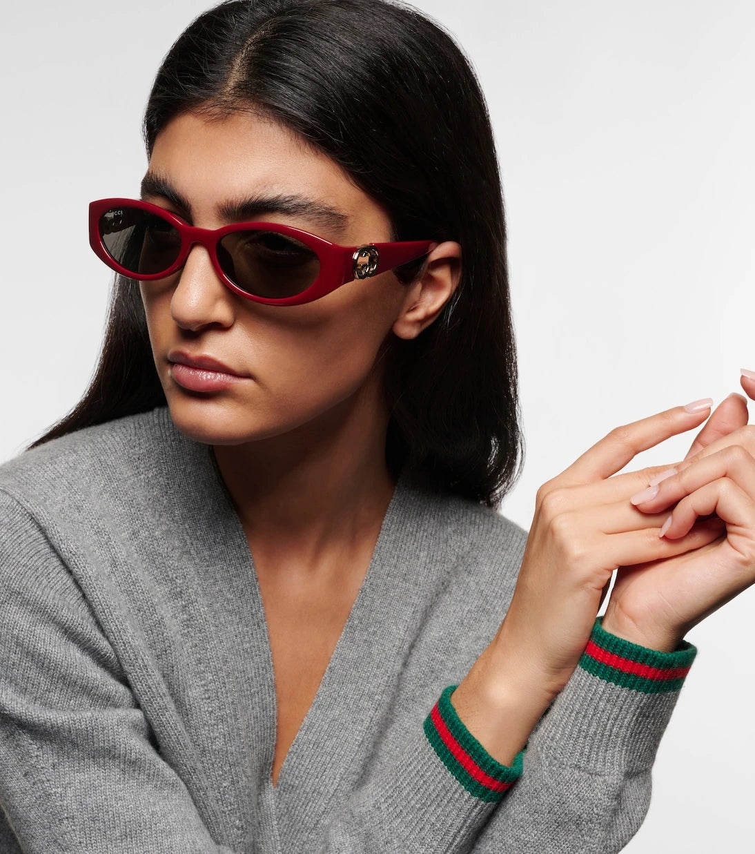 Gucci - Hailey oval sunglasses