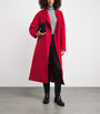 Fabiana Filippi Red Wool-Cashmere Wrap Coat