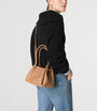 Neutral Small Leather Parachute Shoulder Bag