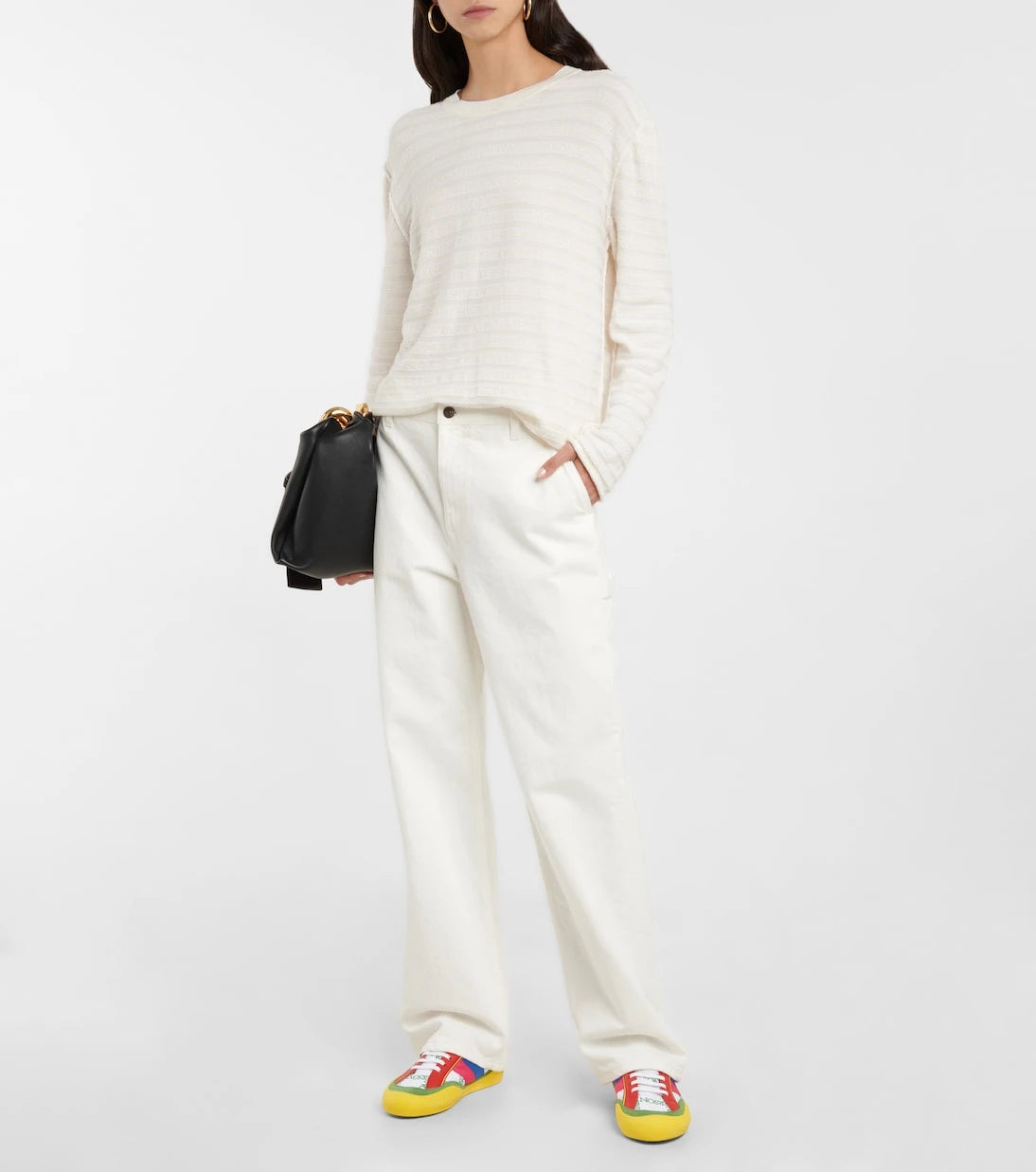 JW Anderson - Bubble colorblocked canvas sneakers