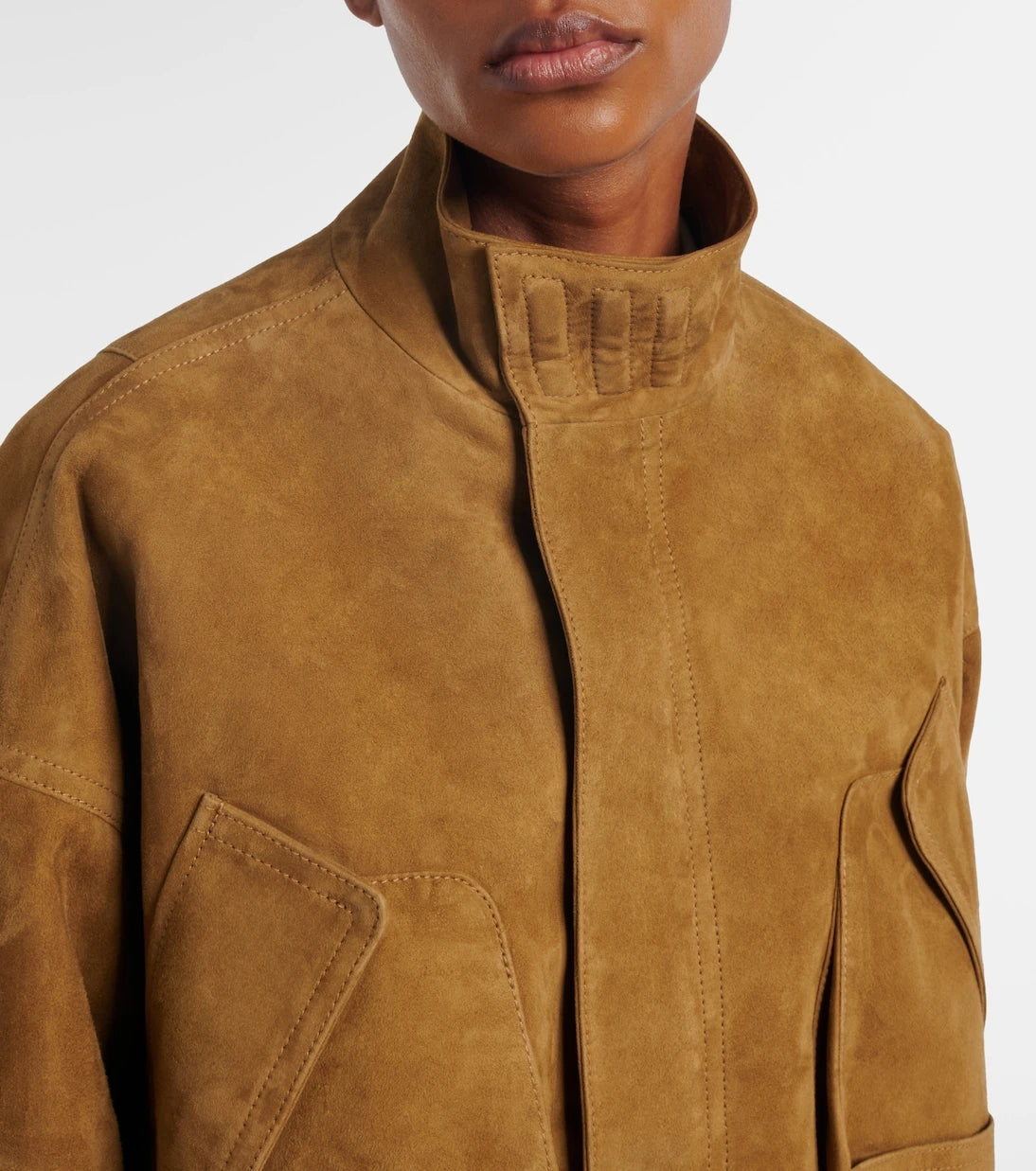 The Attico - Suede bomber jacket