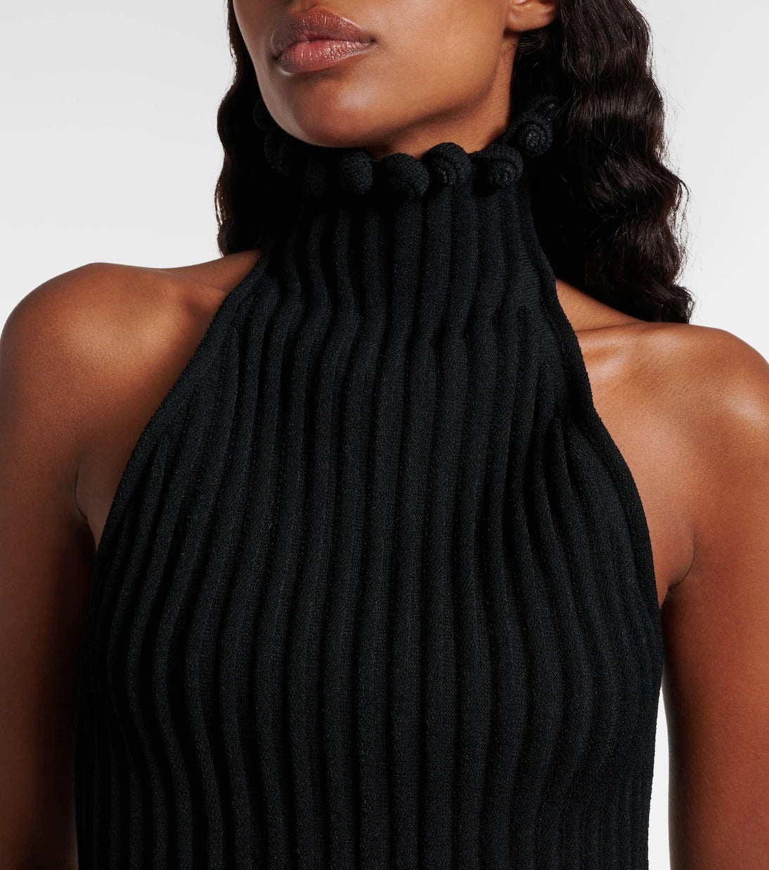 Alaïa - Ribbed-knit turtleneck top
