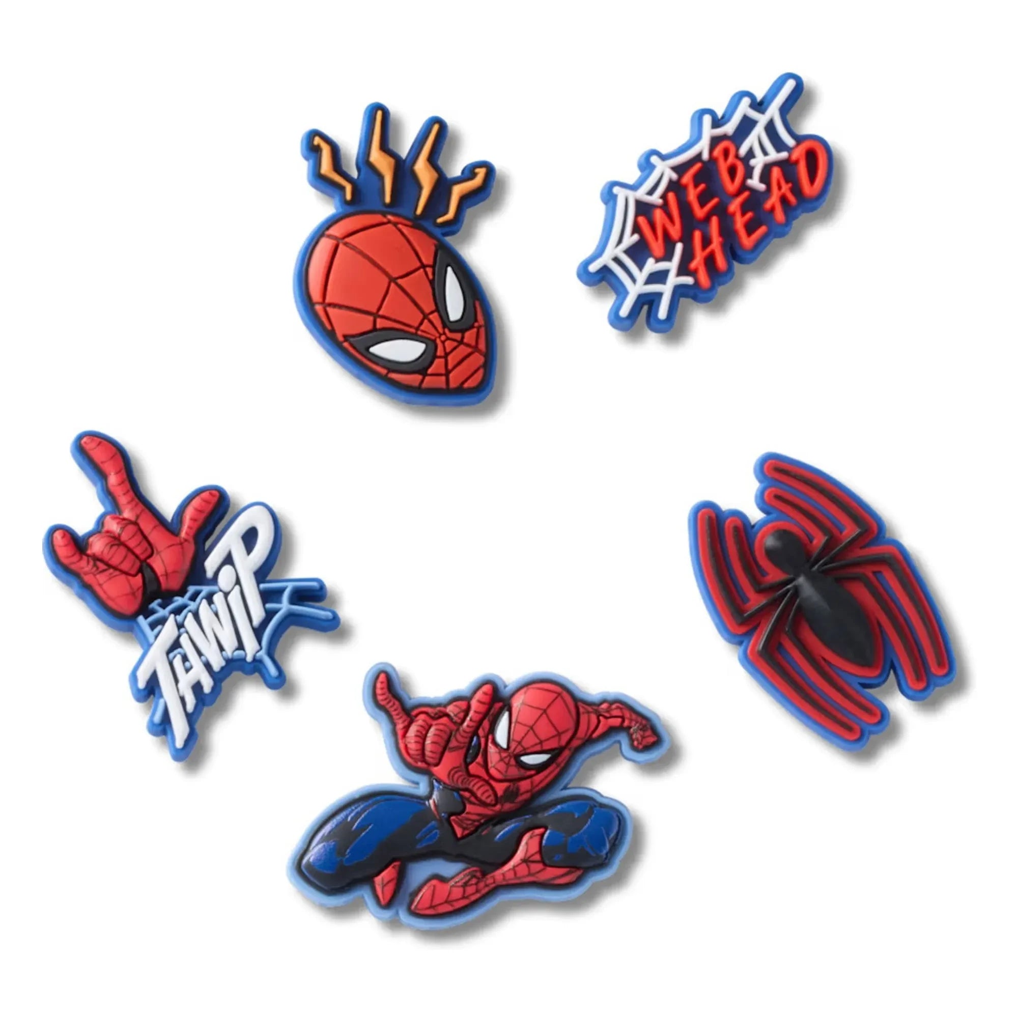 Crocs - Set of 5 Jibbitz Spiderman | Red