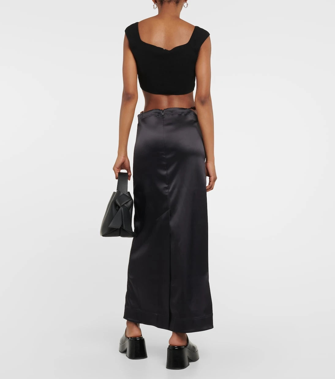 Ganni - Satin maxi skirt