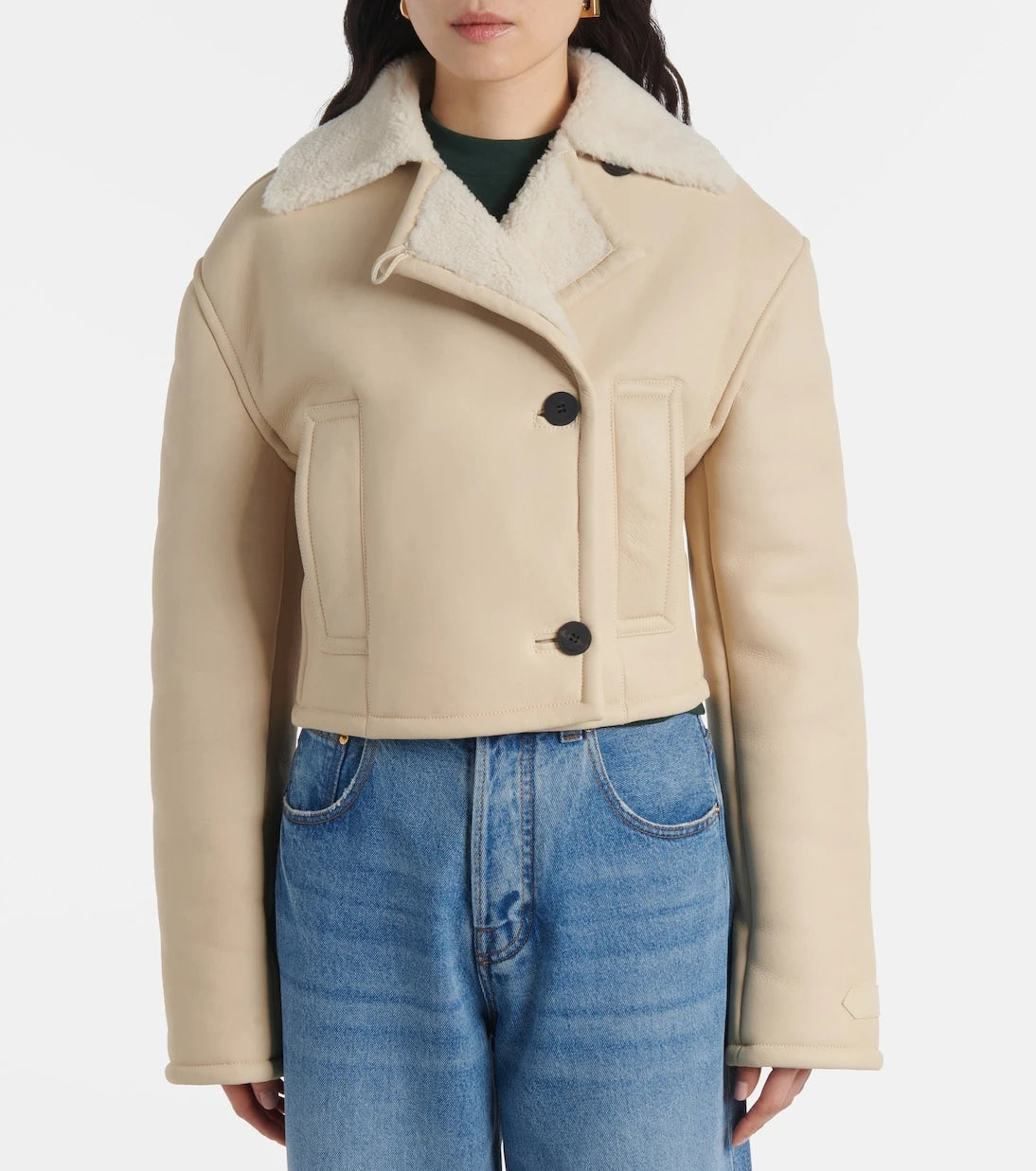 Jacquemus - Marino cropped shearling jacket