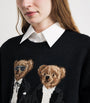 Wool-Blend Ralph and Ricky Bear Sweater POLO BLACK MULTI