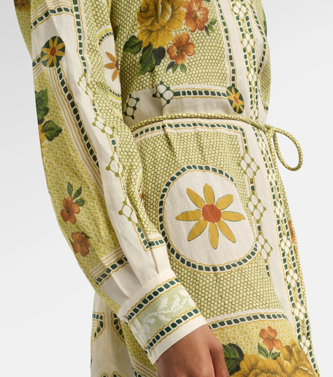 Alémais - Dixie belted printed ramie shirt dress