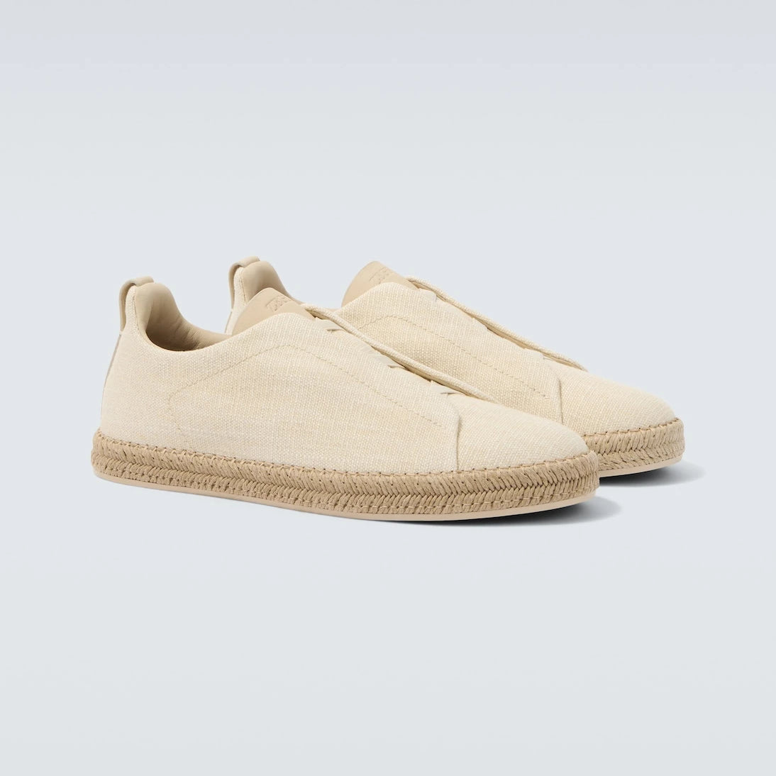Zegna - Triple Stitch canvas slip-on sneakers