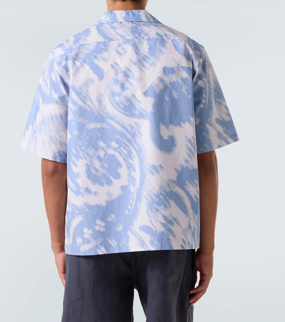 Commas - Printed cotton bowling shirt