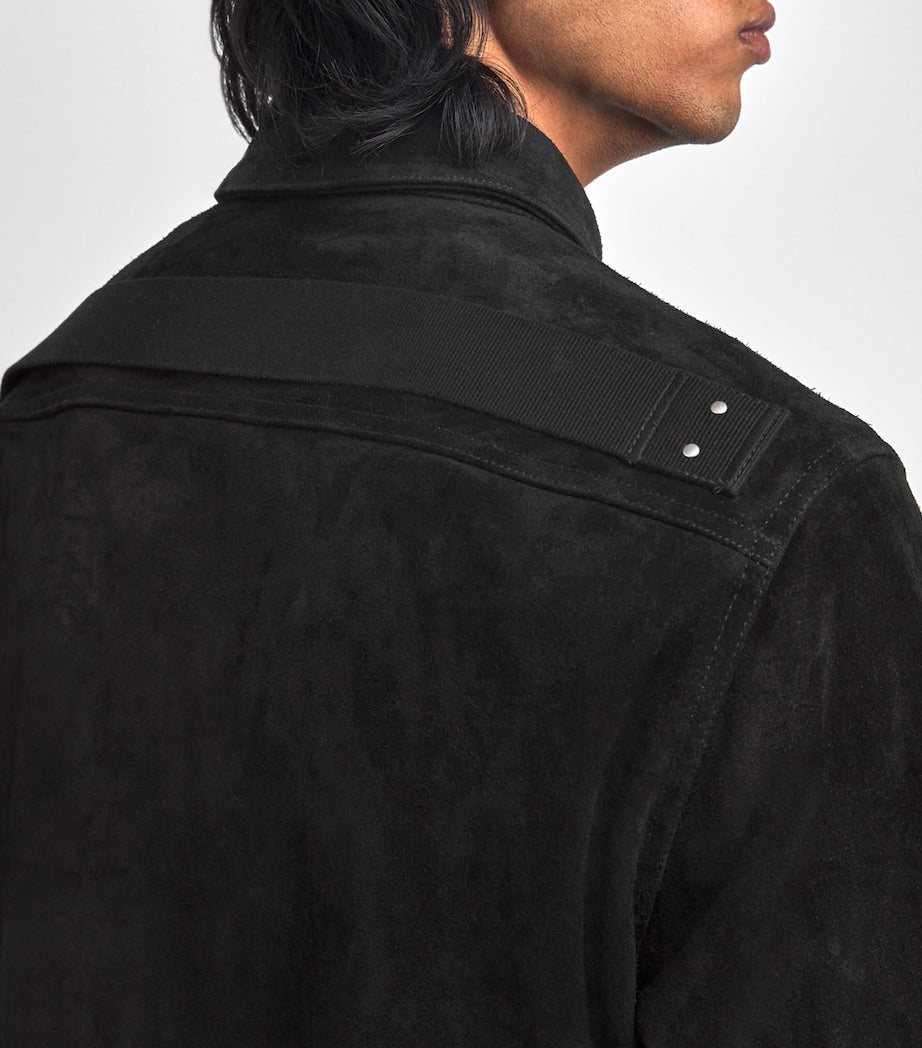 Black Suede Overshirt
