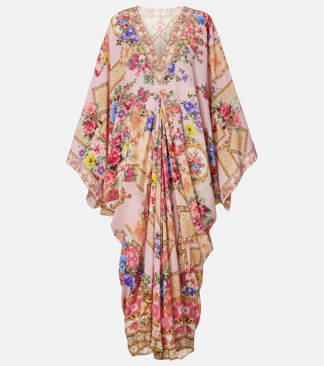 Camilla - Çiçekli ipek kaftan