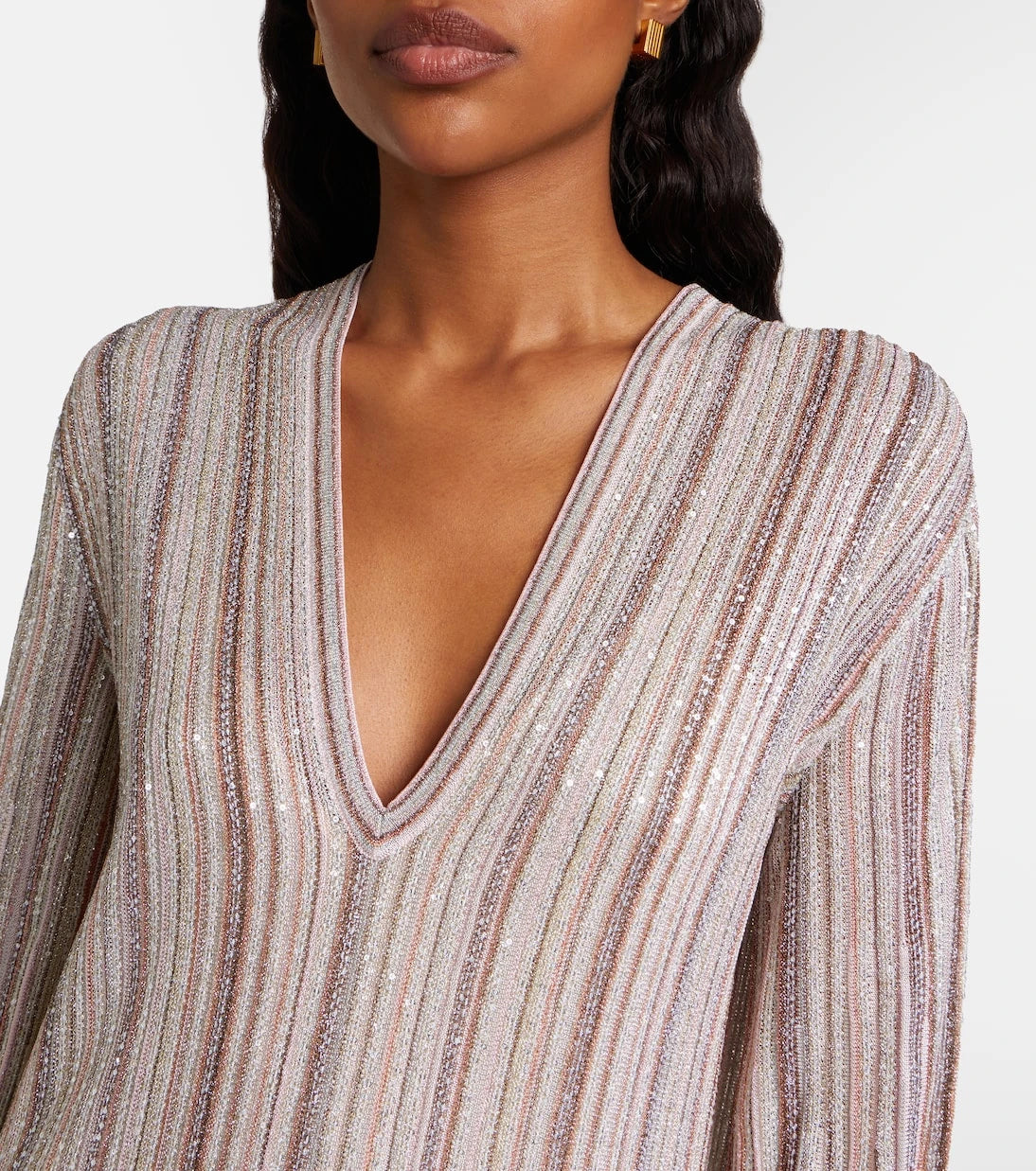 Missoni - Striped lamé gown