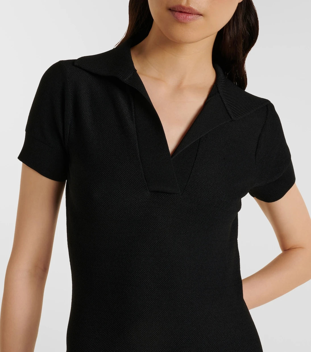 Alaïa - Semi-sheer polo dress