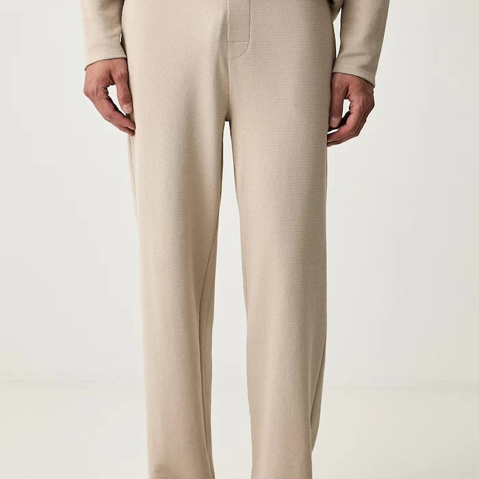 BOSS pamuklu erkek spor pantolon Waffle Pants