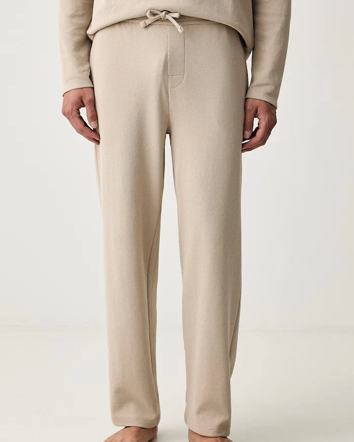 BOSS pamuklu erkek spor pantolon Waffle Pants
