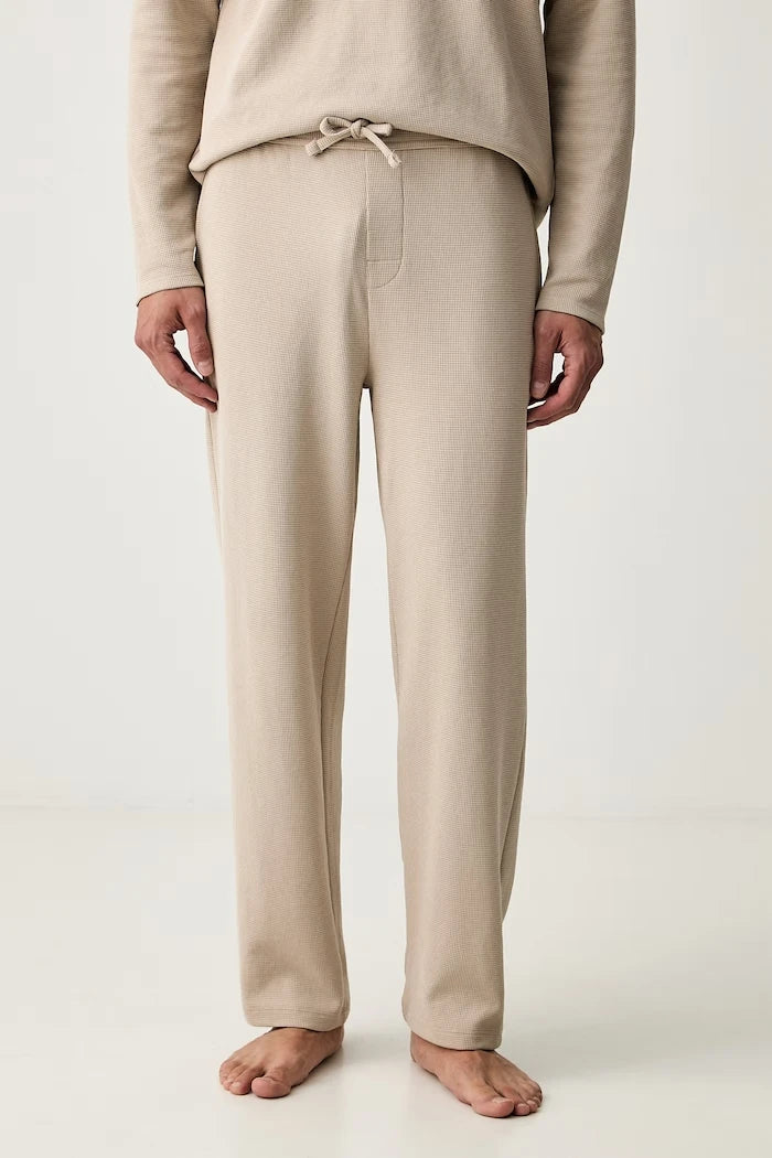 BOSS pamuklu erkek spor pantolon Waffle Pants
