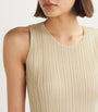 Pleats Please Issey Miyake Beige New Colorful Basics Tank Top
