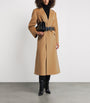 Victoria Beckham Brown Wool-Cashmere Double-Faced Coat