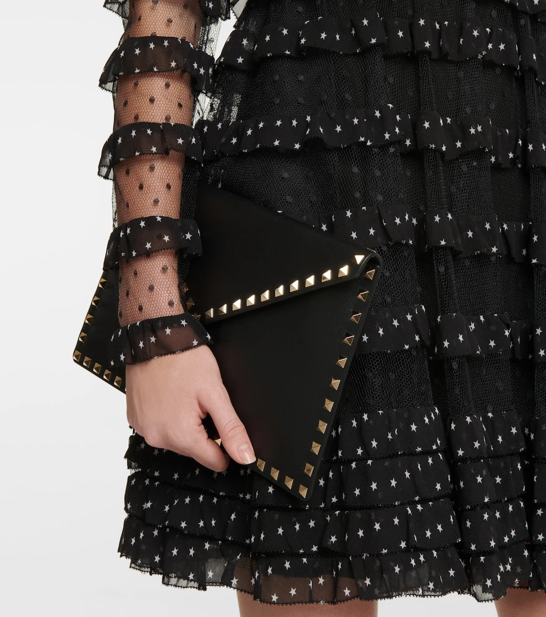 REDValentino - Point d'esprit tulle and georgette minidress