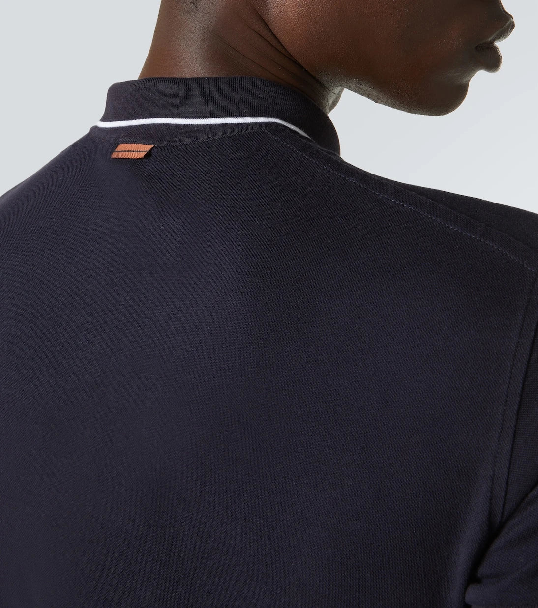 Zegna - قميص بولو من مزيج القطن
