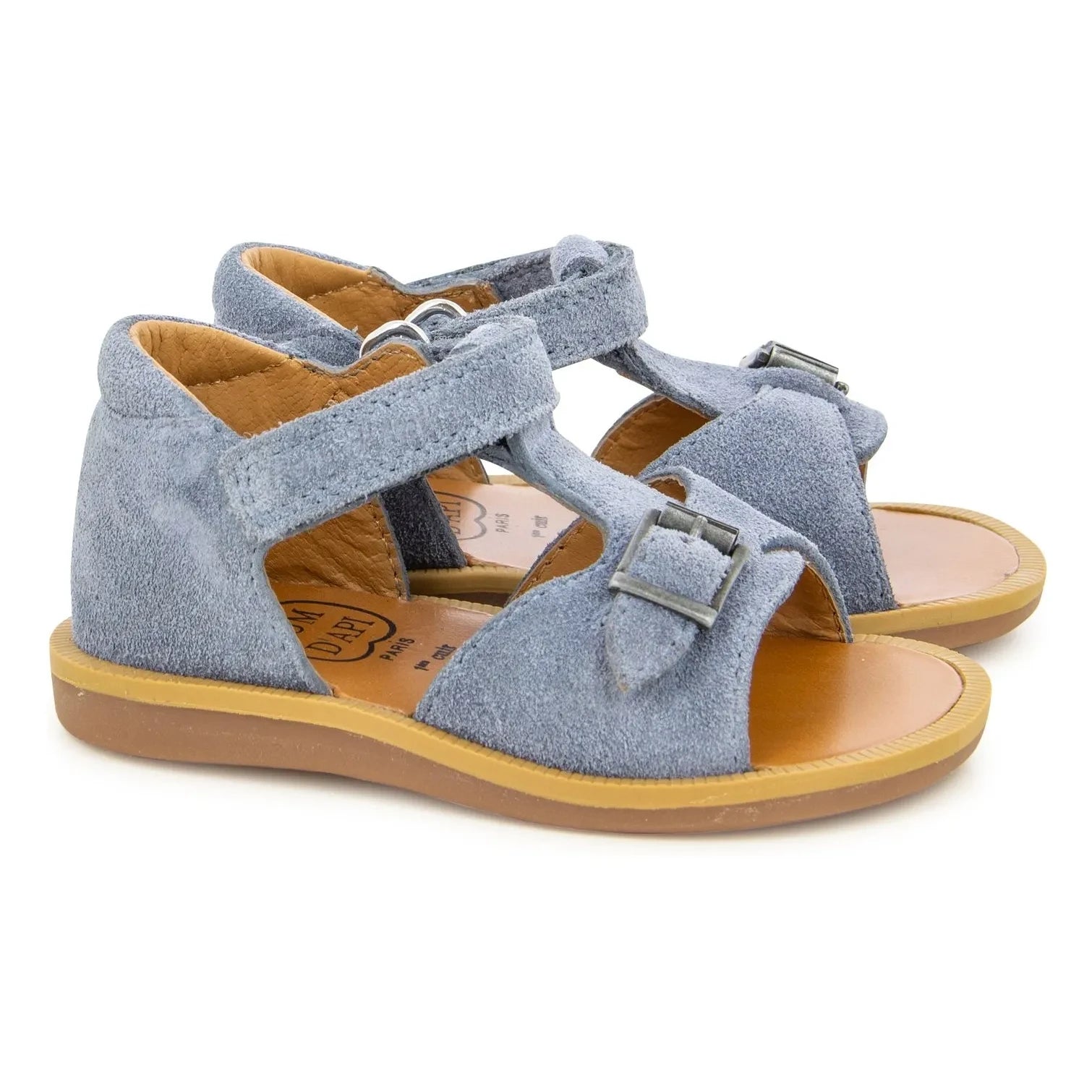 Pom d'Api - Poppy Easy sandals | Grey blue