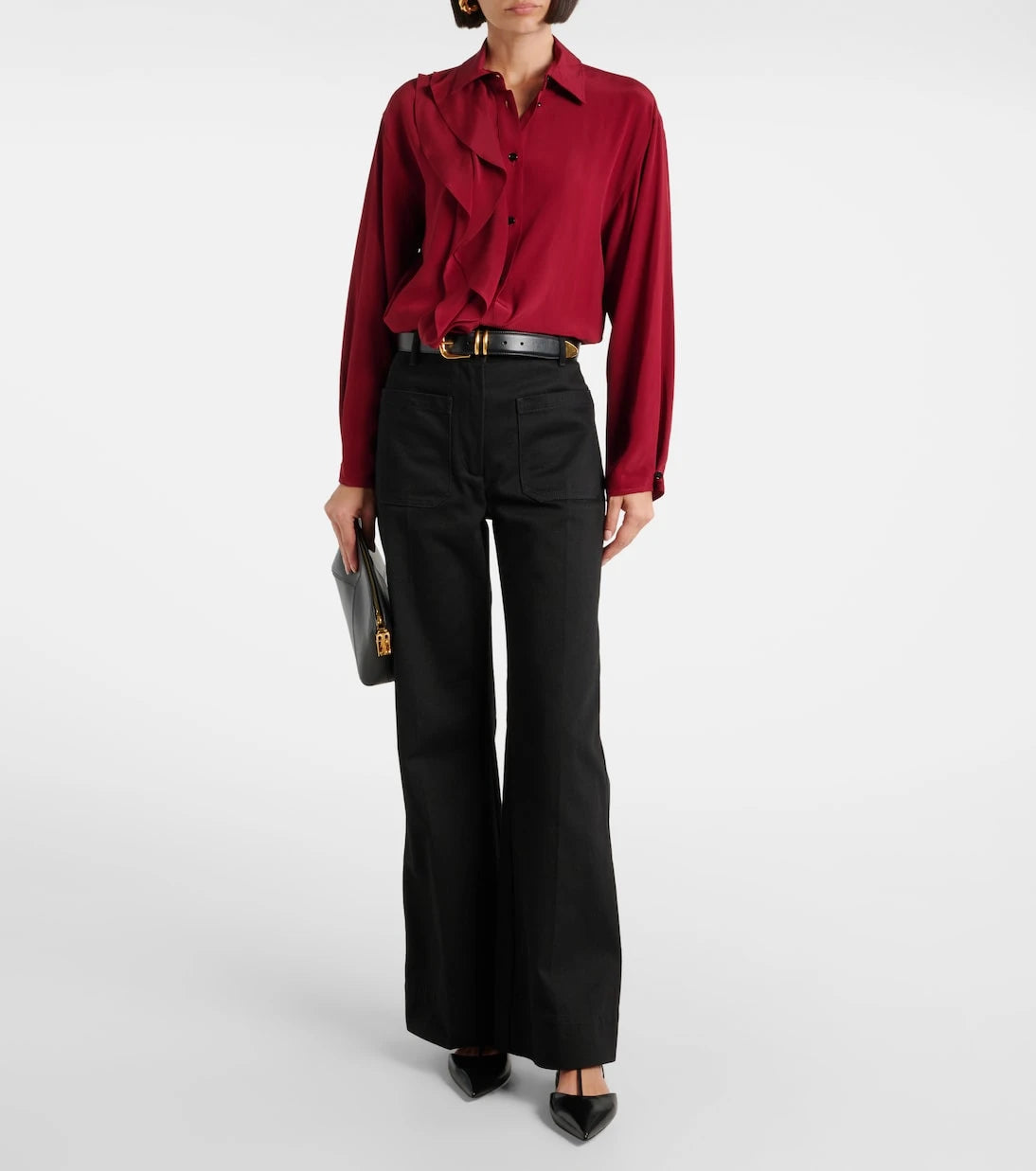 Victoria Beckham - Ruffled silk blouse