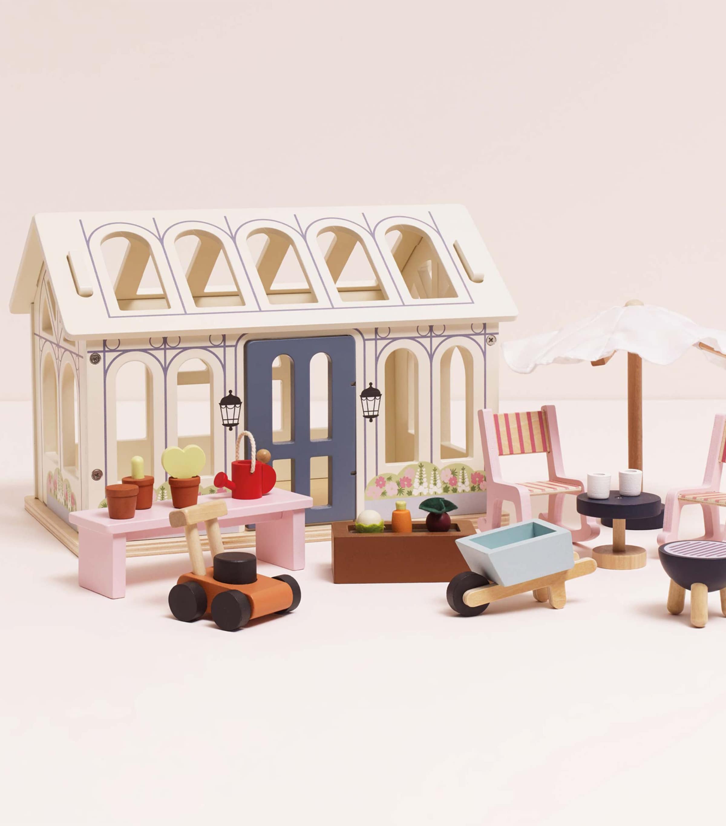 Wood Dollhouse Conservatory Extension Set
