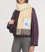 Burberry Beige Cashmere Check Scarf