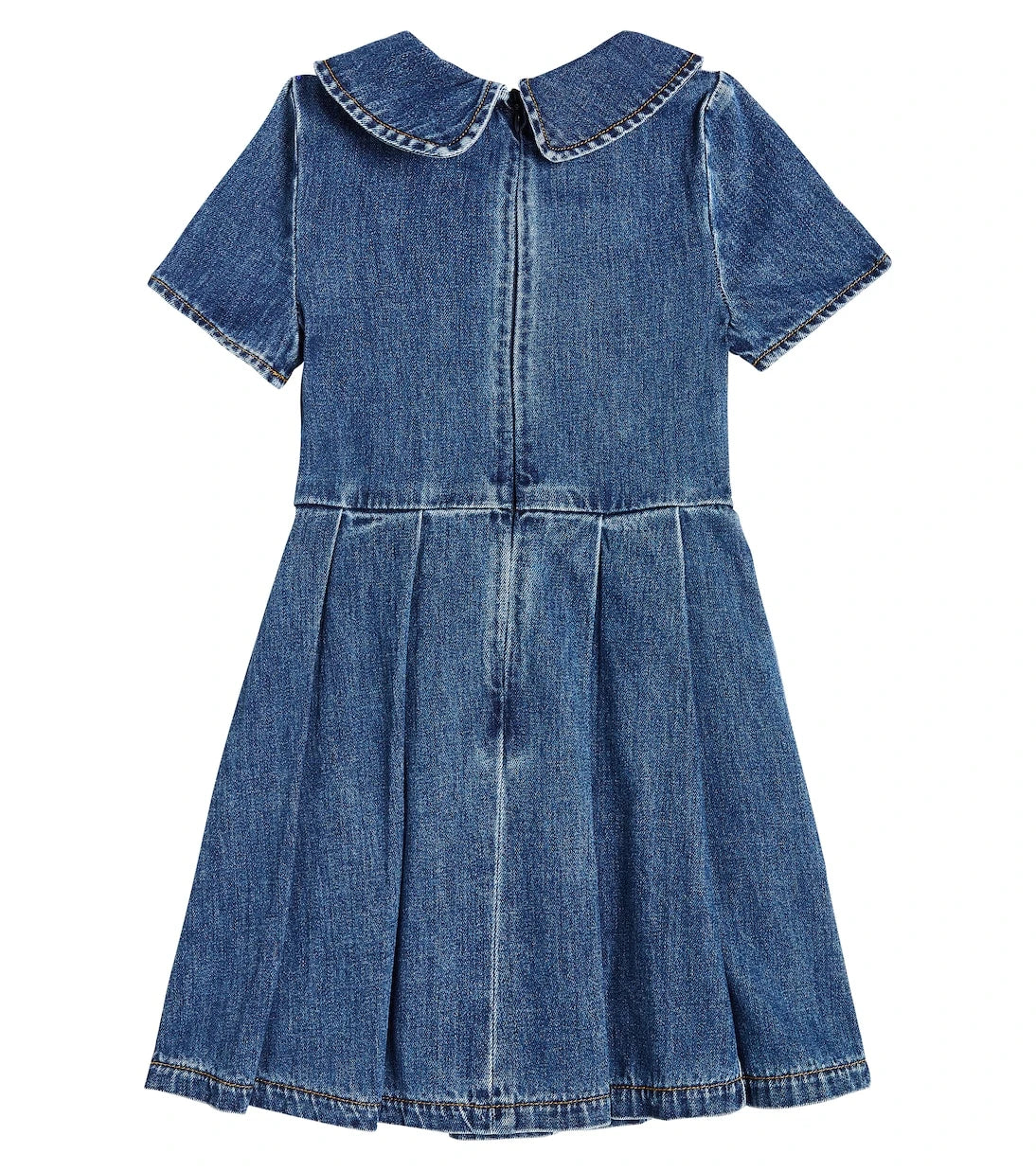 Self-Portrait Kids - Pleated denim dress