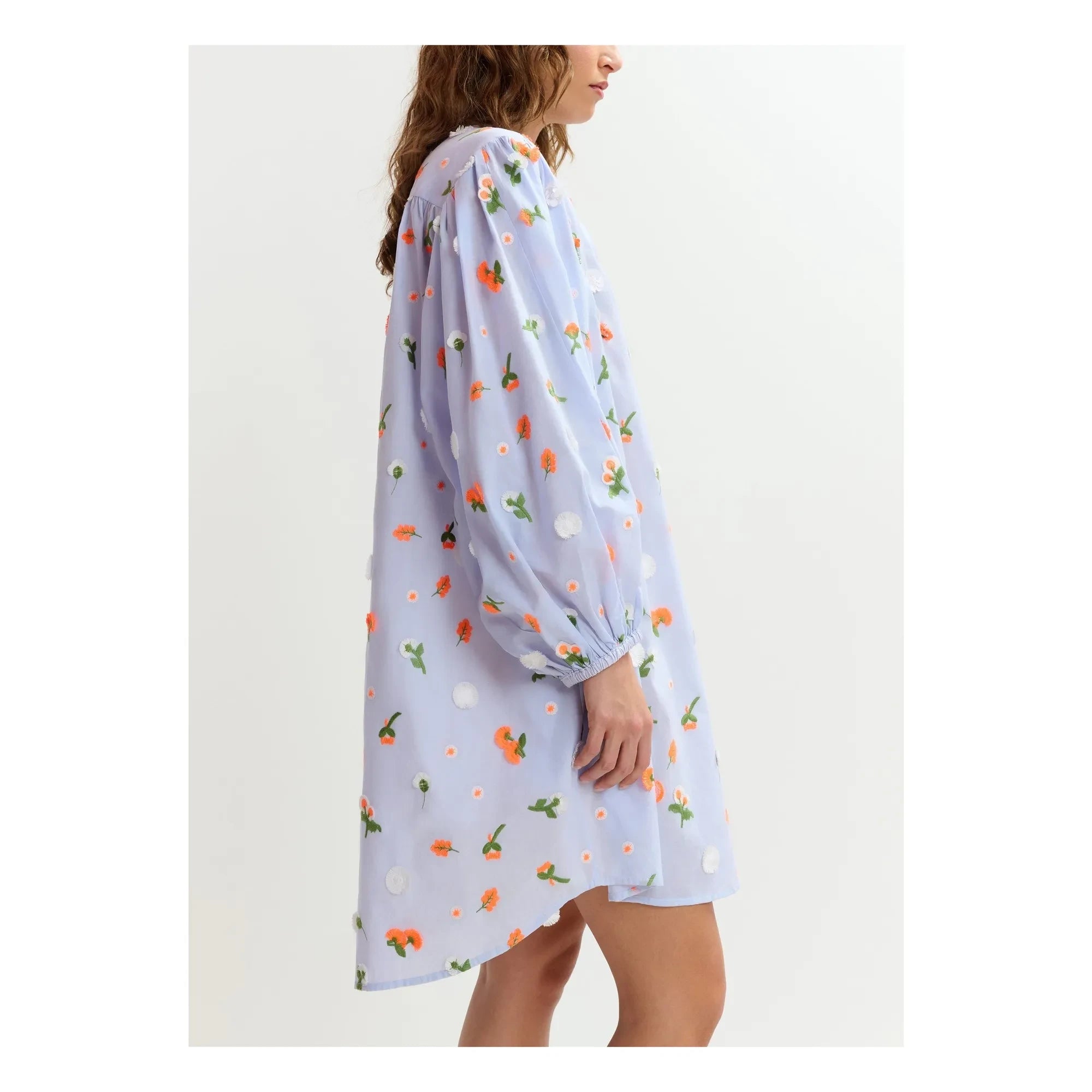 Essentiel Antwerp - Jalen Embroidery Dress | Light blue