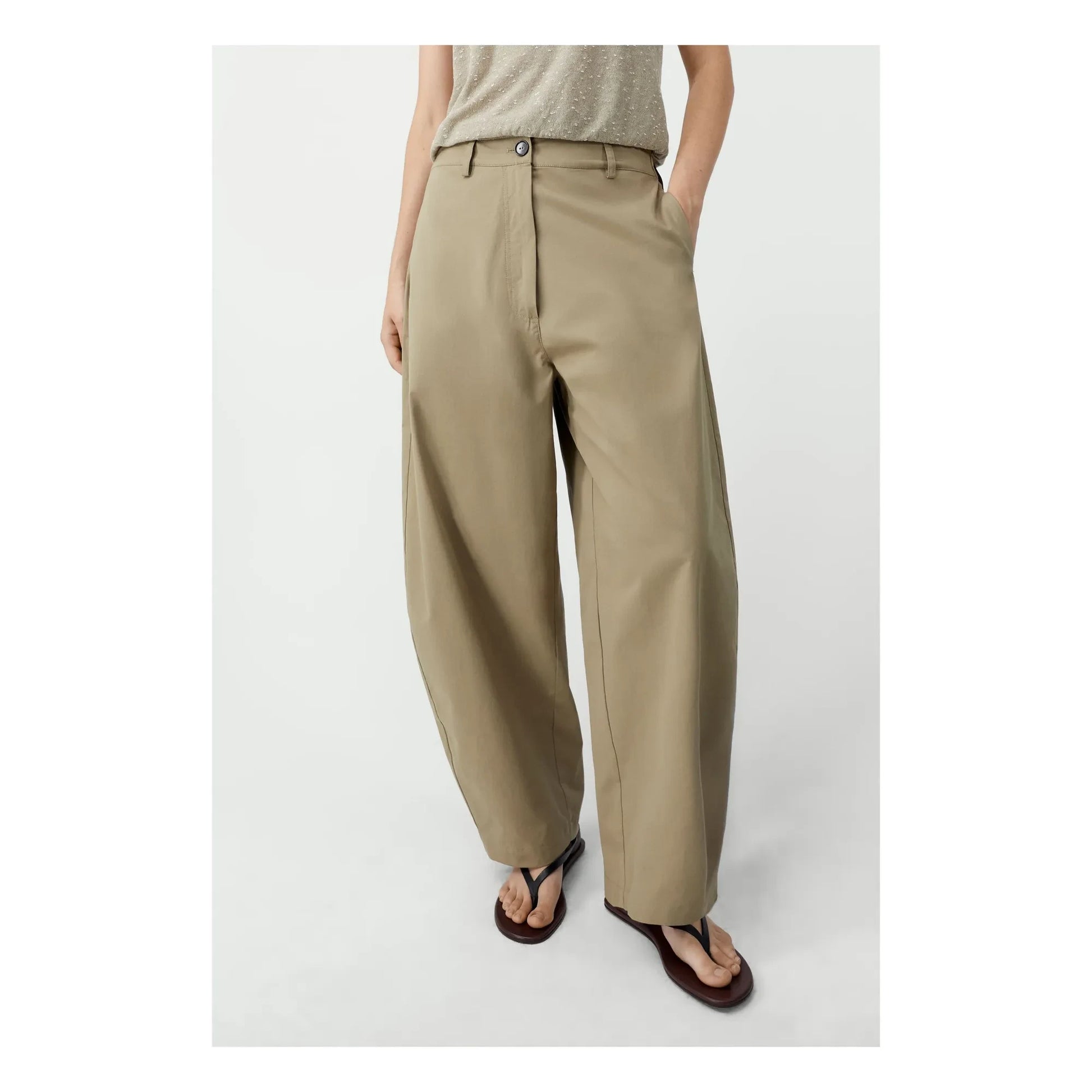 Cordera - Linen and cotton balloon pants | Camel