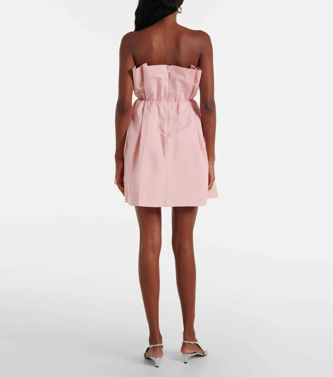 Staud - Cordelia pleated cotton-blend minidress