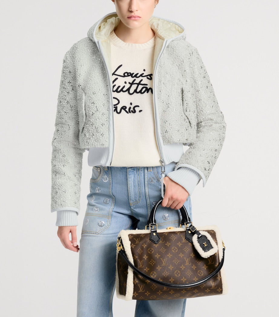 LOUIS VUITTON Canvas Speedy Soft 30 Teddy Shoulder Bag