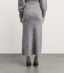 Grey Brushed Cashmere Umi Maxi Skirt