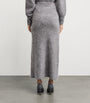 Grey Brushed Cashmere Umi Maxi Skirt