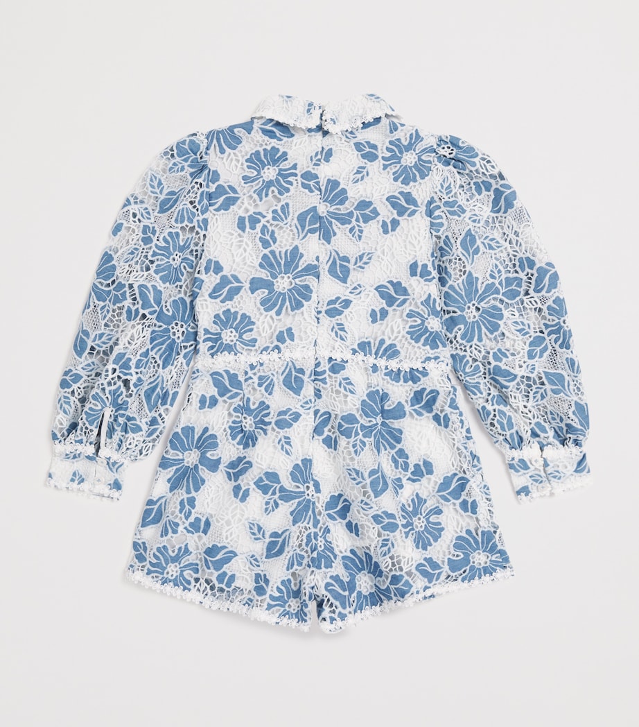 Lace-Denim Lori Playsuit (3-16 Years)