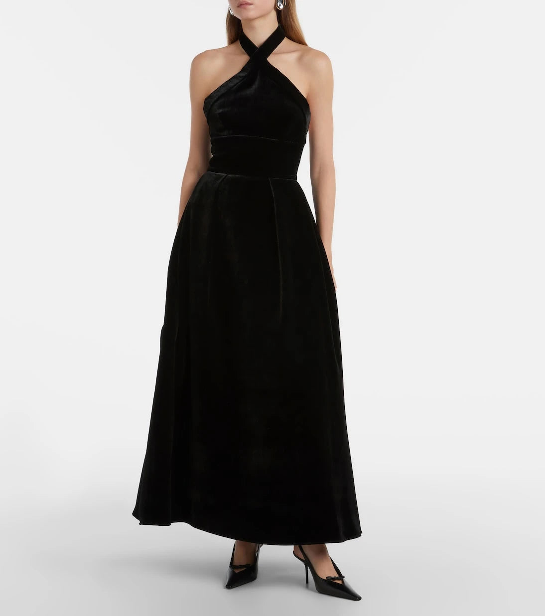 Elie Saab - Halterneck velvet gown
