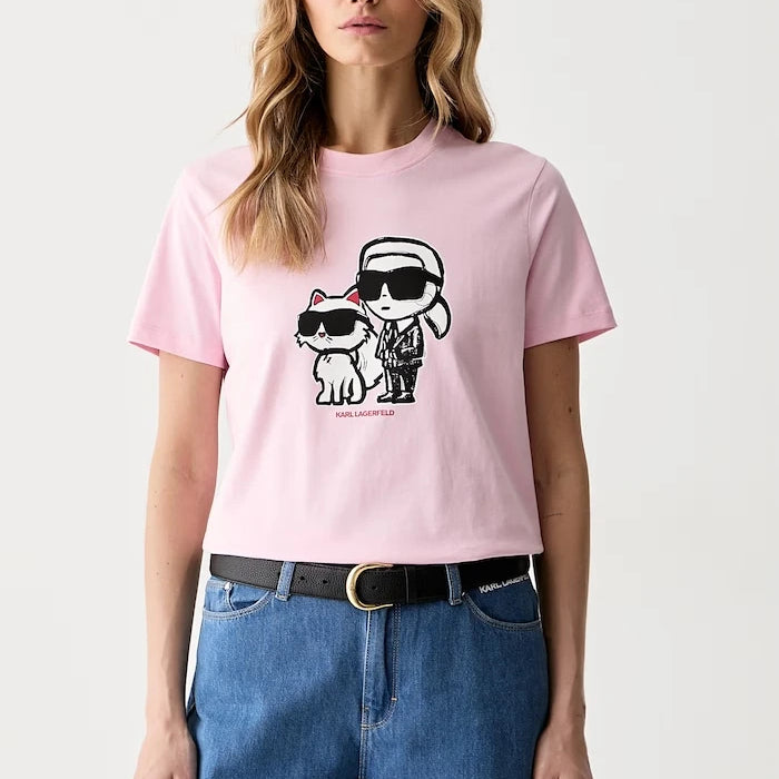 Karl Lagerfeld тениска дамска от памук IKON SKETCH
