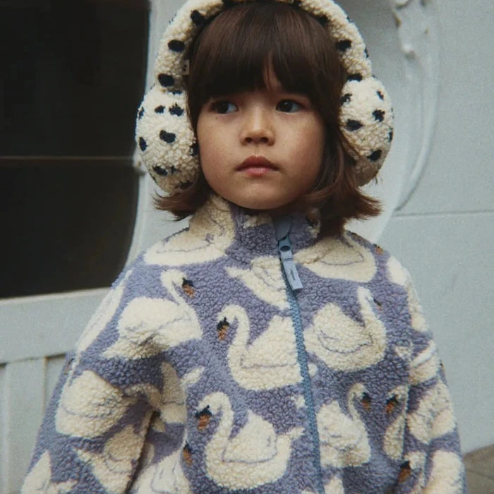 Konges Sløjd çocuk polar ceket JODY TEDDY JACKET GRS