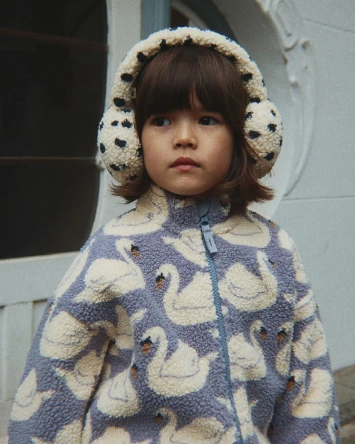 Konges Sløjd çocuk polar ceket JODY TEDDY JACKET GRS