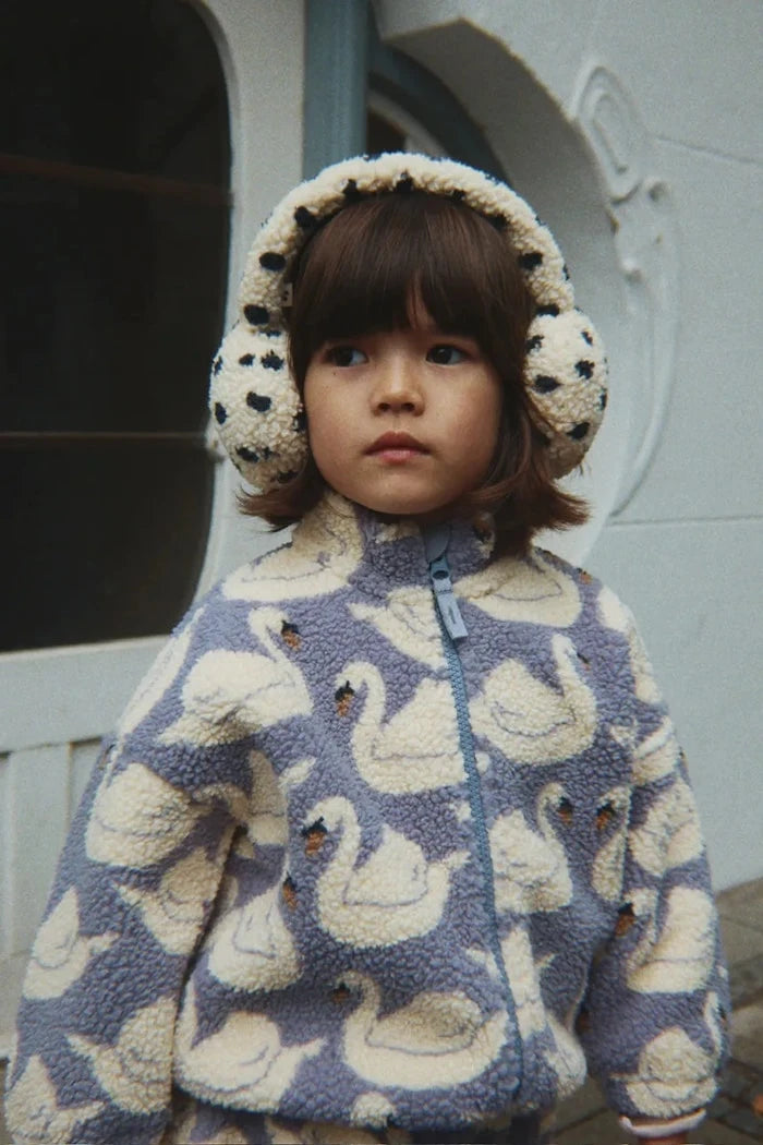 Konges Sløjd çocuk polar ceket JODY TEDDY JACKET GRS