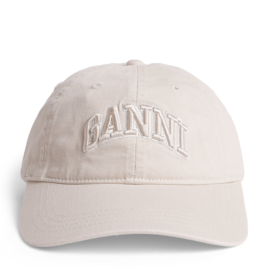 Beige Organic Canvas Baseball Cap
