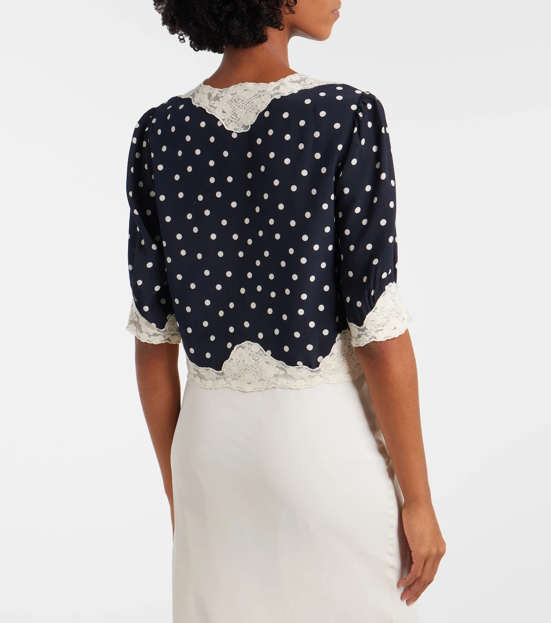 Rixo - Ursula polka-dot crêpe de chine top